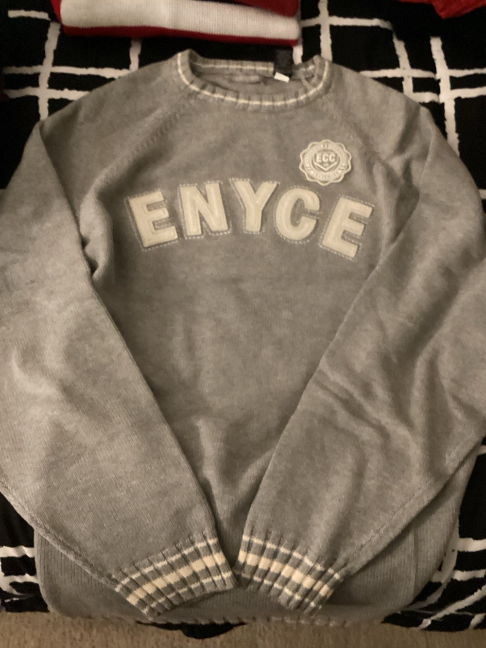 Enyce Grey Men's Crewneck Sweatshirt with ECC Patch